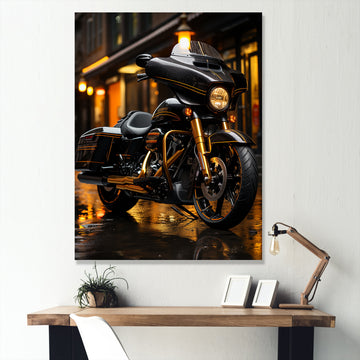 Urban Streeter Motorcycle - Motorcycle Canvas Wall Art